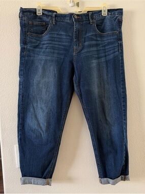 Woman’s Merona Dark Blue Denim Boyfriend Jeans size 16